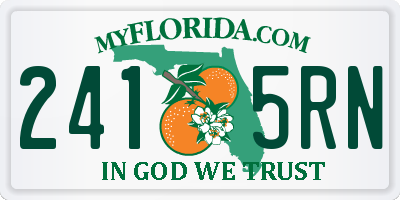 FL license plate 2415RN