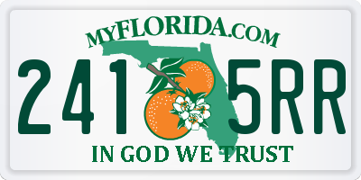 FL license plate 2415RR