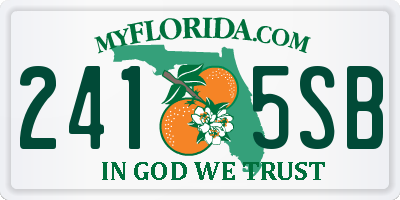 FL license plate 2415SB