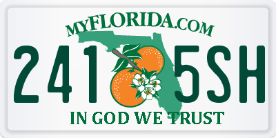FL license plate 2415SH