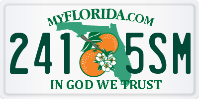 FL license plate 2415SM