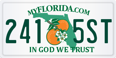 FL license plate 2415ST