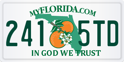 FL license plate 2415TD