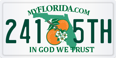 FL license plate 2415TH