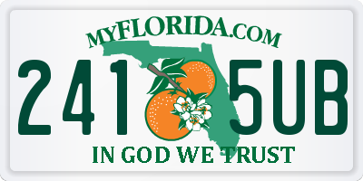 FL license plate 2415UB