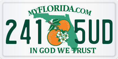 FL license plate 2415UD