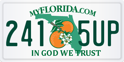 FL license plate 2415UP