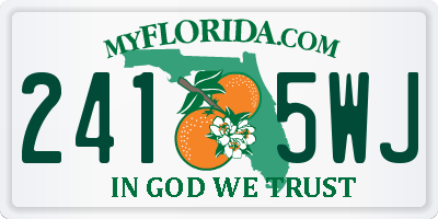 FL license plate 2415WJ