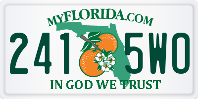 FL license plate 2415WO