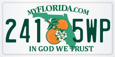 FL license plate 2415WP