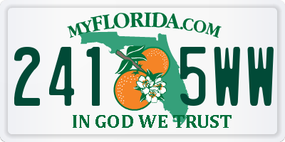 FL license plate 2415WW