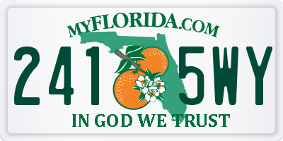 FL license plate 2415WY