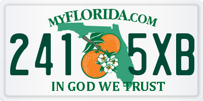 FL license plate 2415XB
