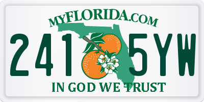FL license plate 2415YW