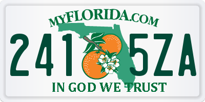 FL license plate 2415ZA