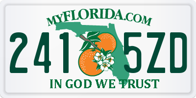 FL license plate 2415ZD