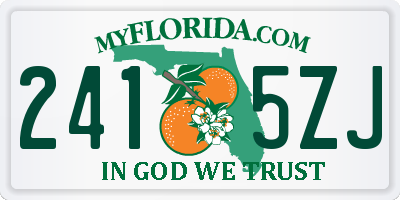 FL license plate 2415ZJ