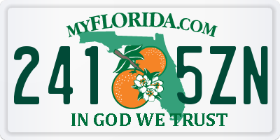 FL license plate 2415ZN