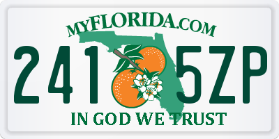 FL license plate 2415ZP