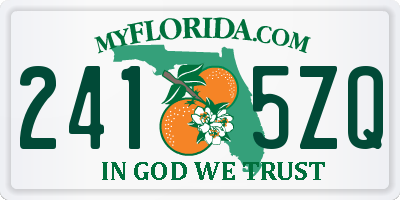 FL license plate 2415ZQ
