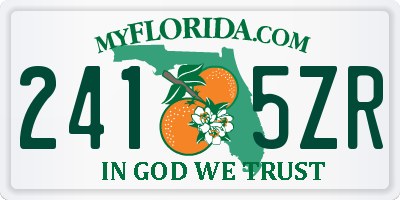 FL license plate 2415ZR