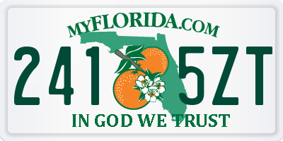 FL license plate 2415ZT
