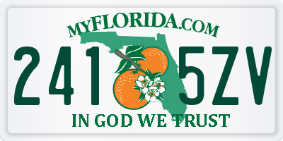 FL license plate 2415ZV