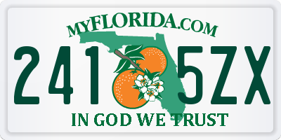 FL license plate 2415ZX