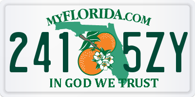 FL license plate 2415ZY