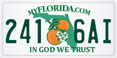 FL license plate 2416AI