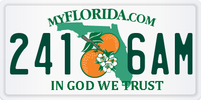 FL license plate 2416AM