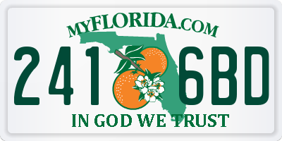 FL license plate 2416BD