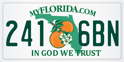 FL license plate 2416BN
