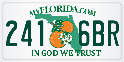 FL license plate 2416BR