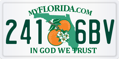 FL license plate 2416BV