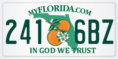 FL license plate 2416BZ