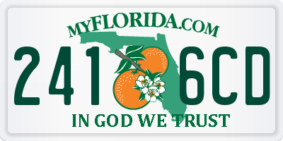 FL license plate 2416CD
