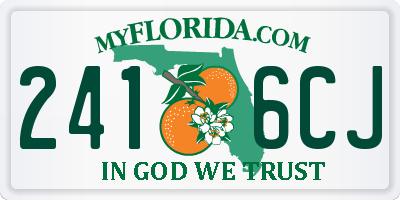 FL license plate 2416CJ