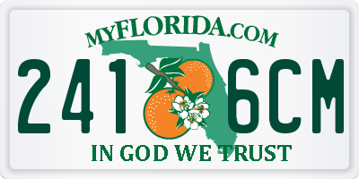 FL license plate 2416CM