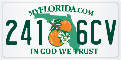 FL license plate 2416CV