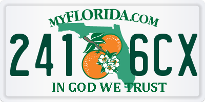 FL license plate 2416CX