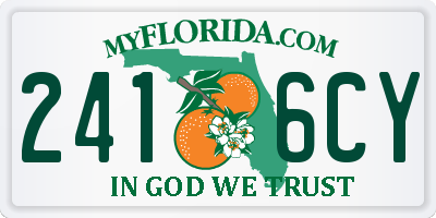 FL license plate 2416CY