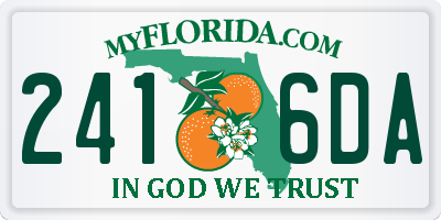 FL license plate 2416DA