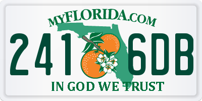 FL license plate 2416DB