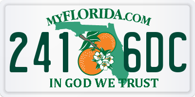 FL license plate 2416DC