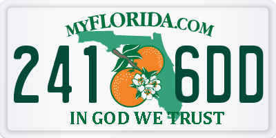 FL license plate 2416DD