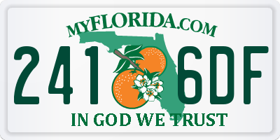 FL license plate 2416DF