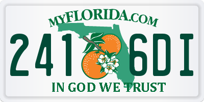 FL license plate 2416DI