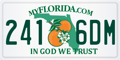 FL license plate 2416DM