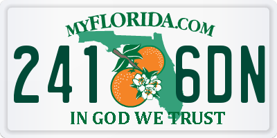 FL license plate 2416DN